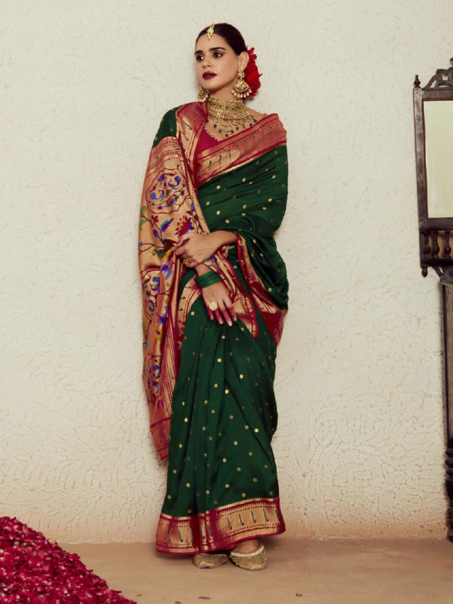 Green Colour Soft Brasso Bridal Saree