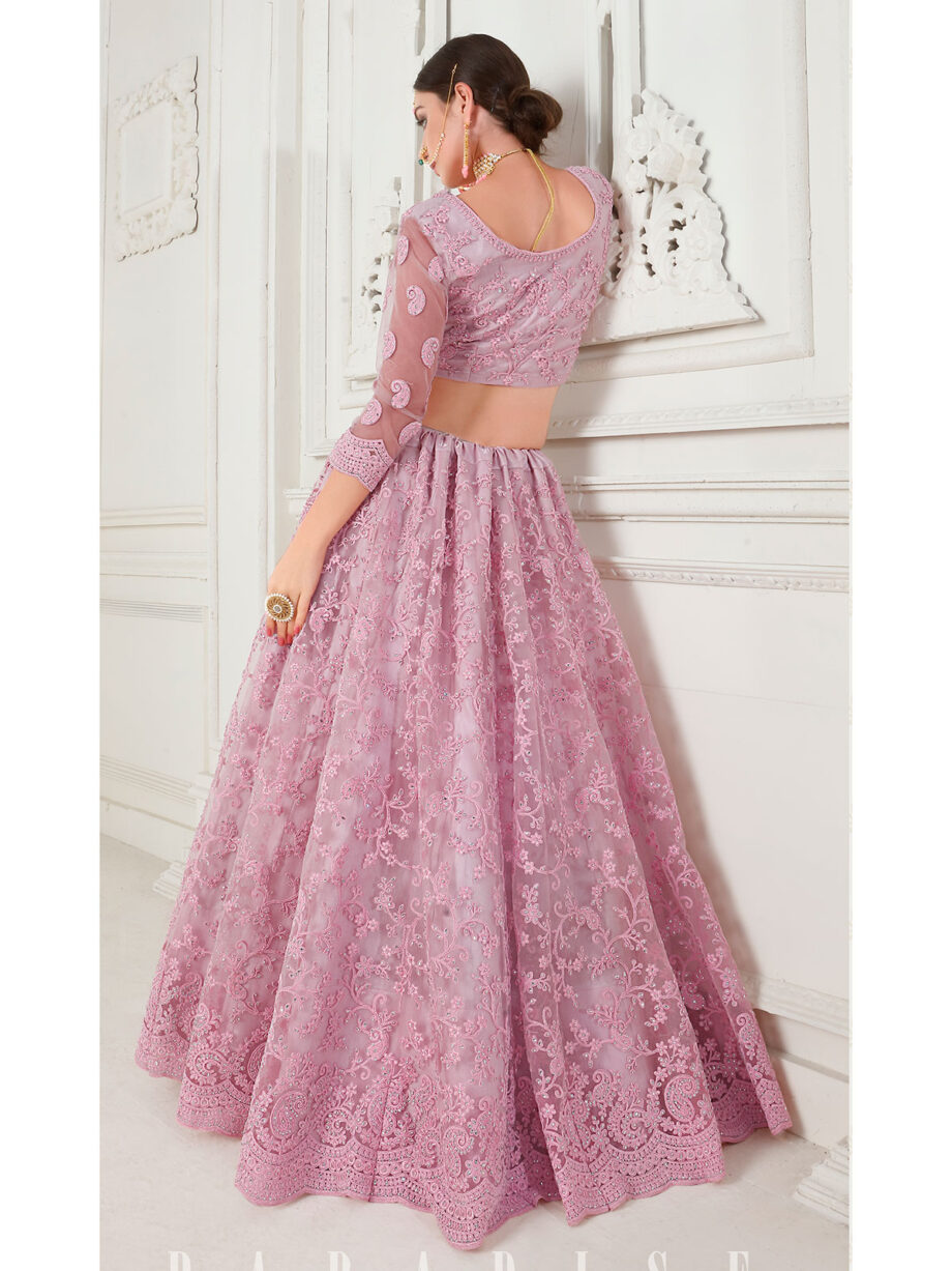 Hot Pink Embroidered Designer Lehenga Set