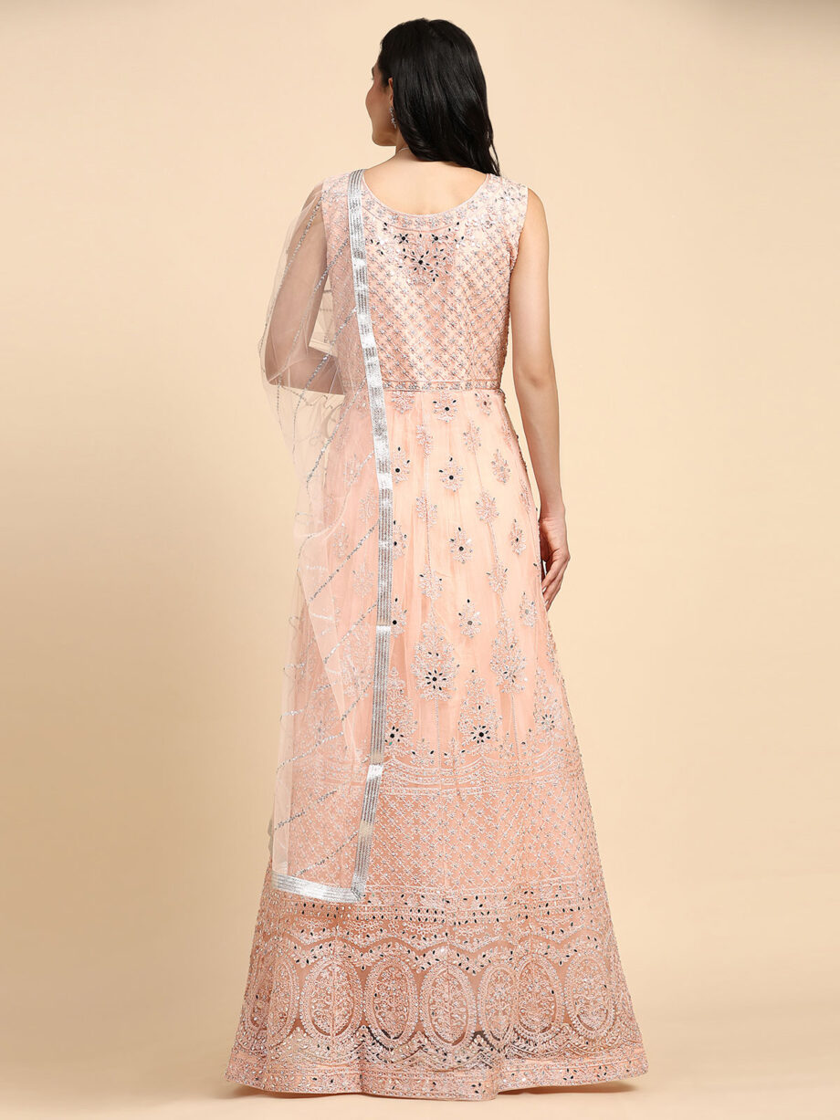 Peach Embellished Gown