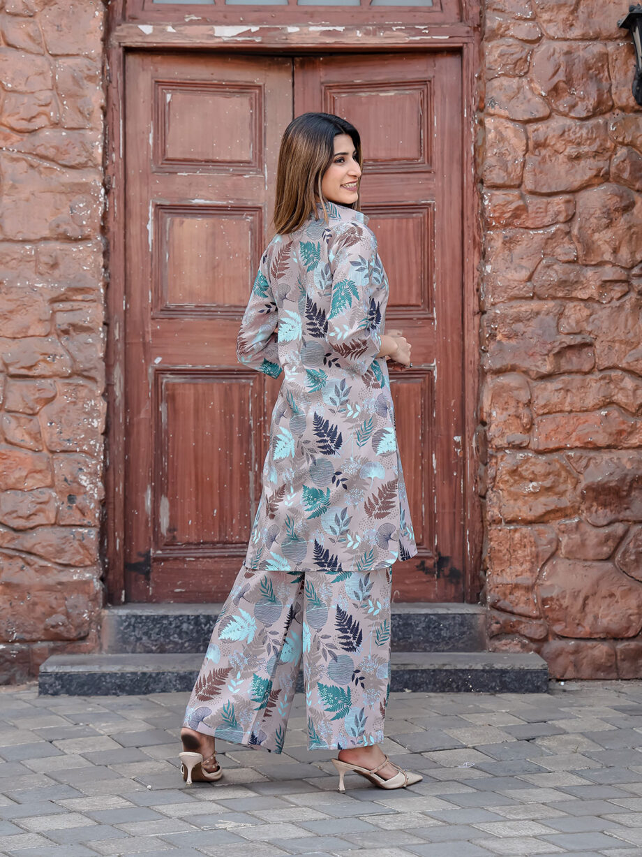 Leave Print  Multi colour Cotton Co-ord Set