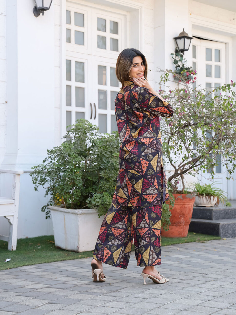 Tropical Print Cotton Multi Colour Co-ord Set