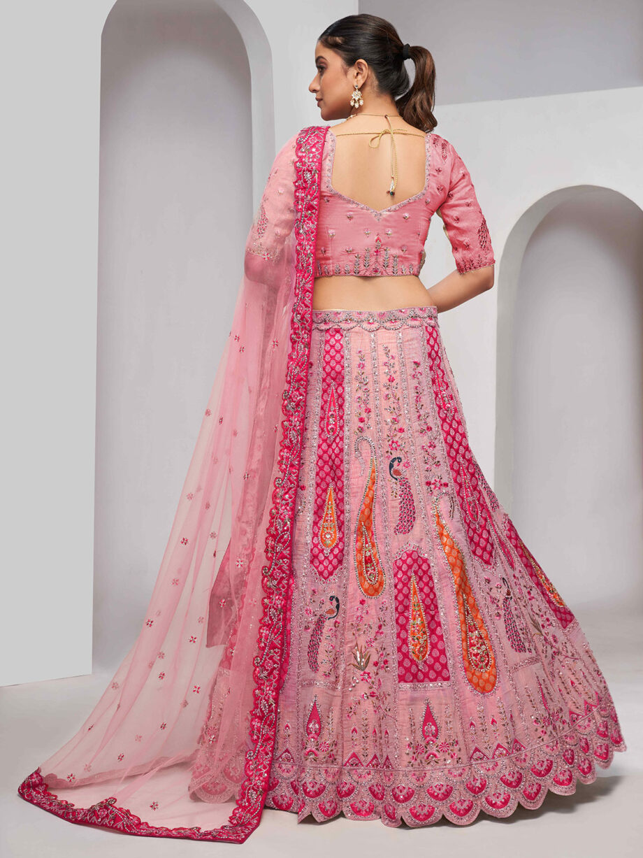 Pink Soft Net Lehenga Choli