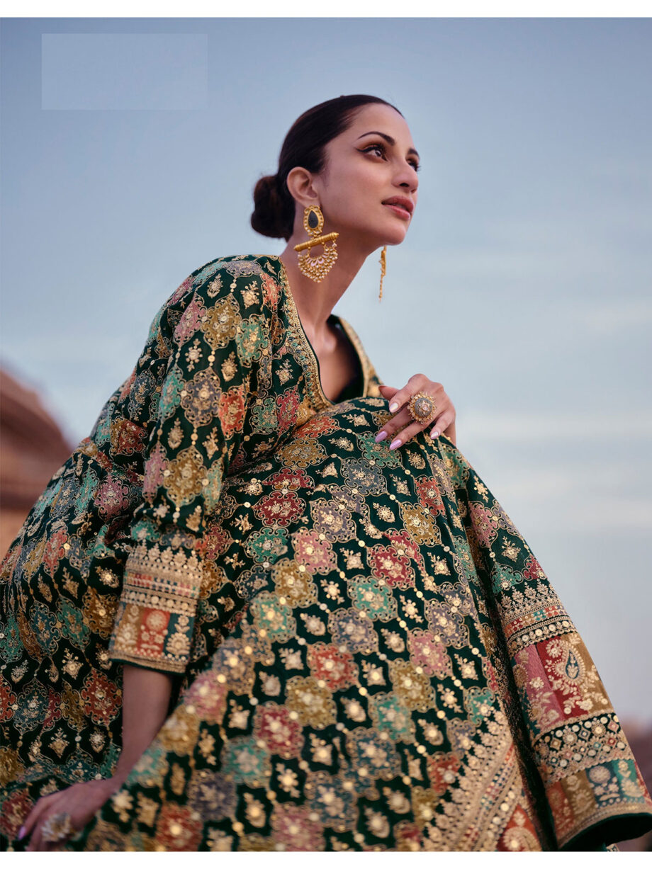 Multi Colour Georgette Gown With Dupatta