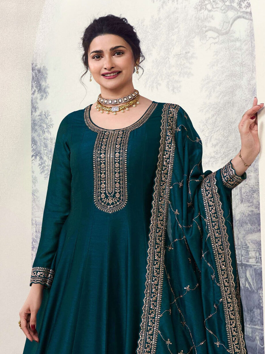 Rama Embroidered Anarkali Suit Set