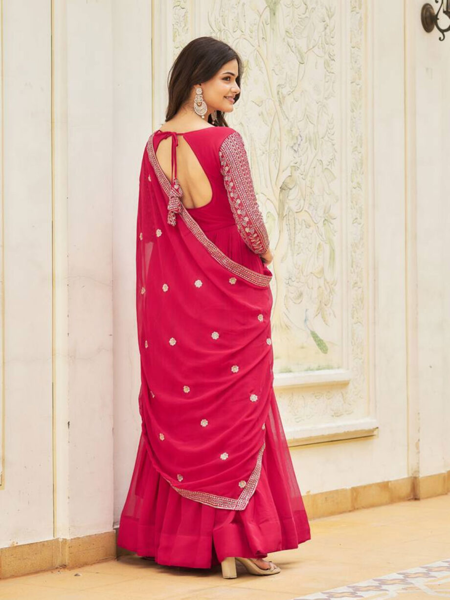 Premium Festive Wear Readymade Gown With Dupatta