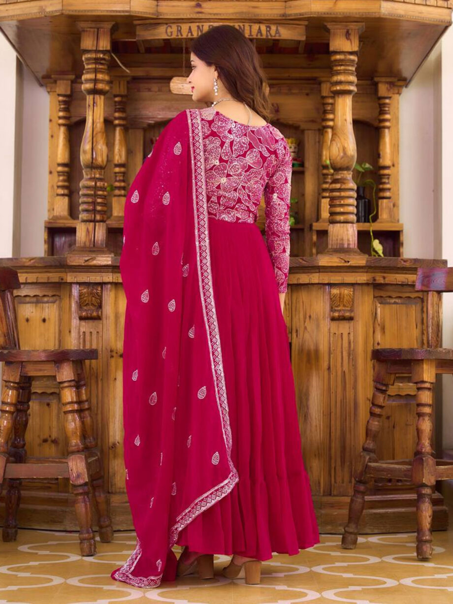 Premium Festive Wear Readymade Gown With Dupatta