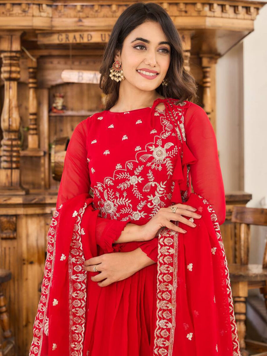 Premium Festive Wear Readymade Gown With Dupatta