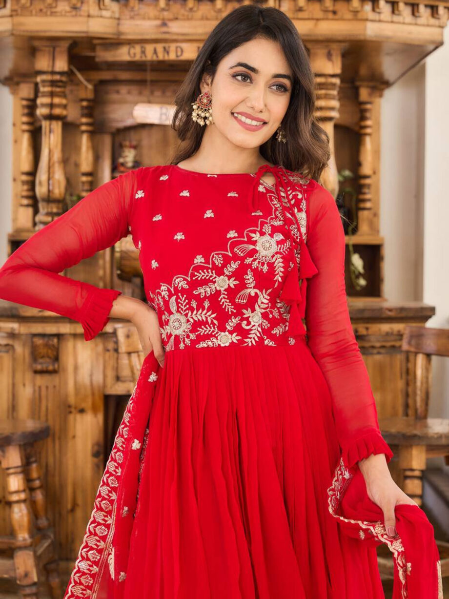 Premium Festive Wear Readymade Gown With Dupatta