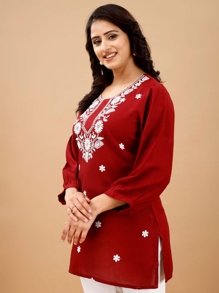 Marron Readymade Short Kurti