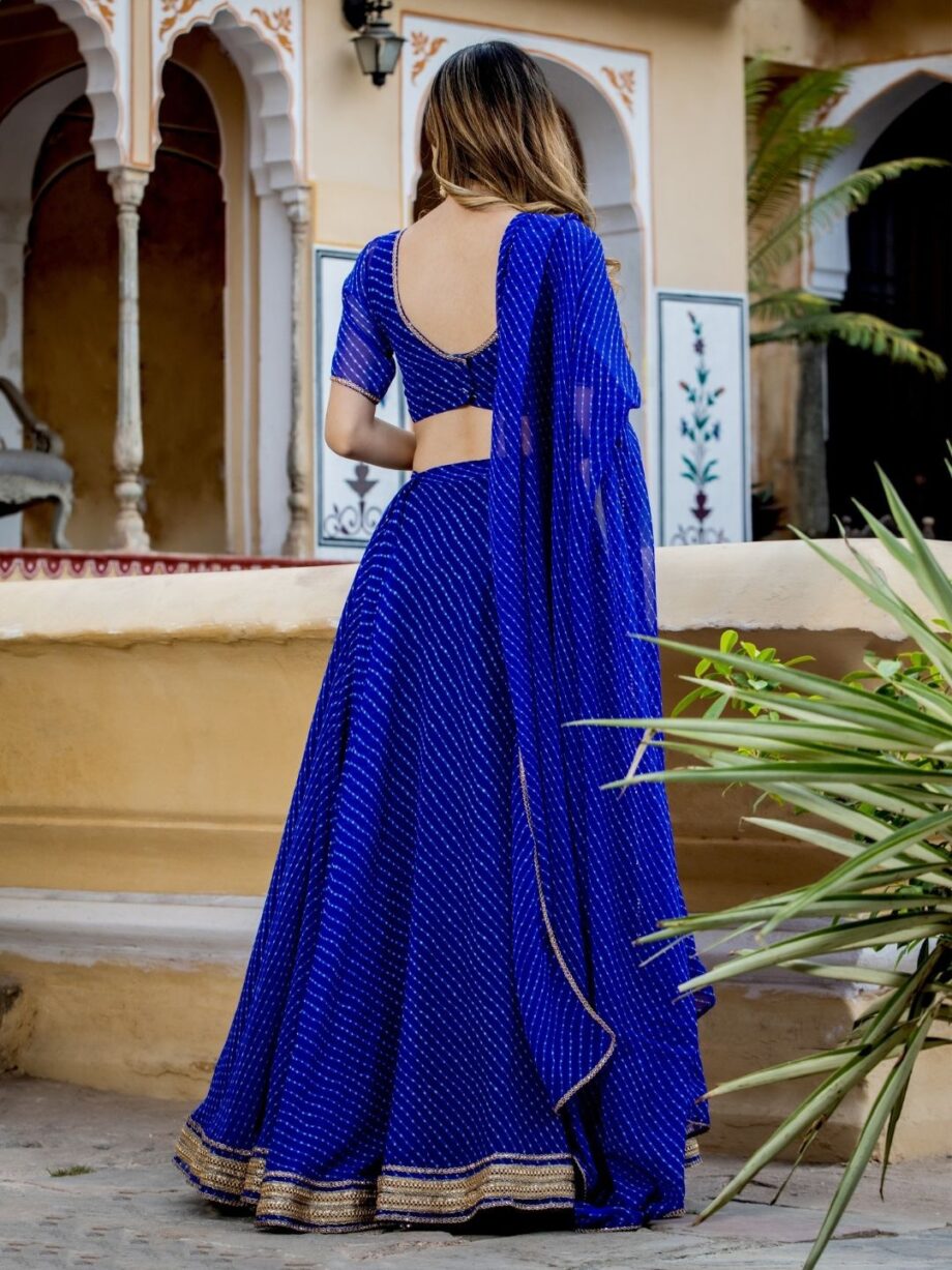 Blue Georgette Lehenga Choli