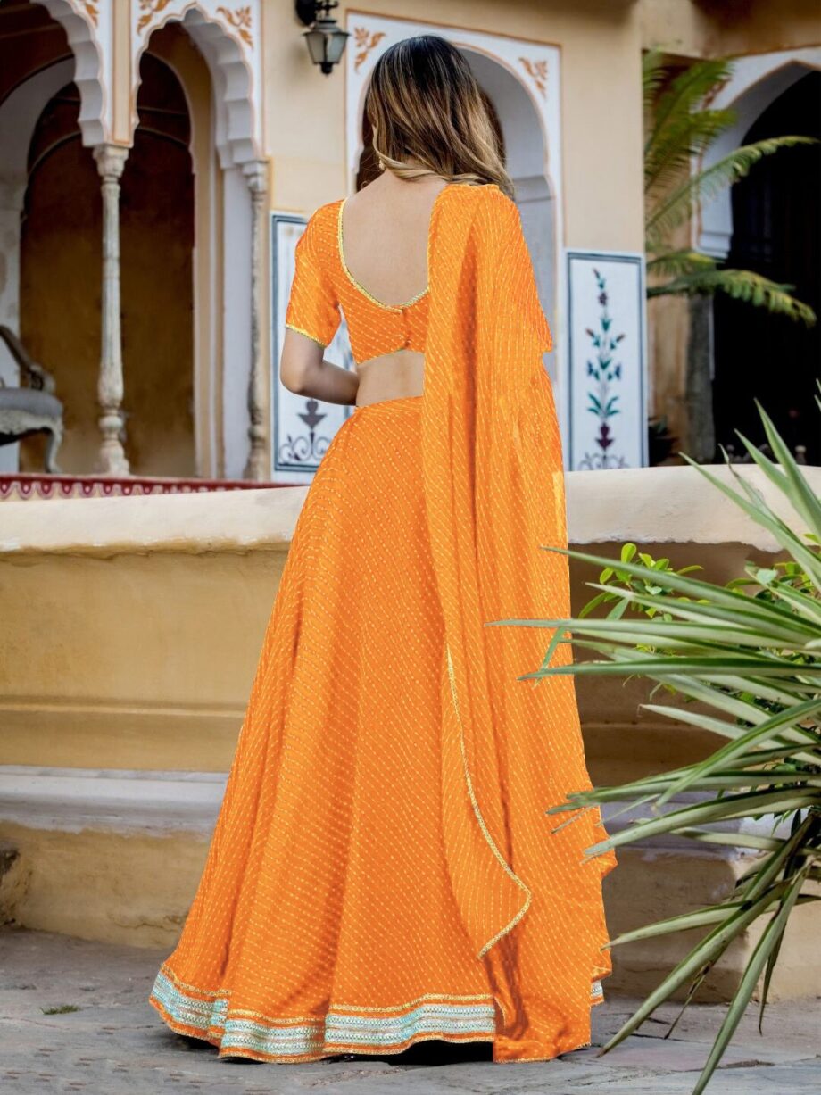 Yellow Georgette Lehenga Choli
