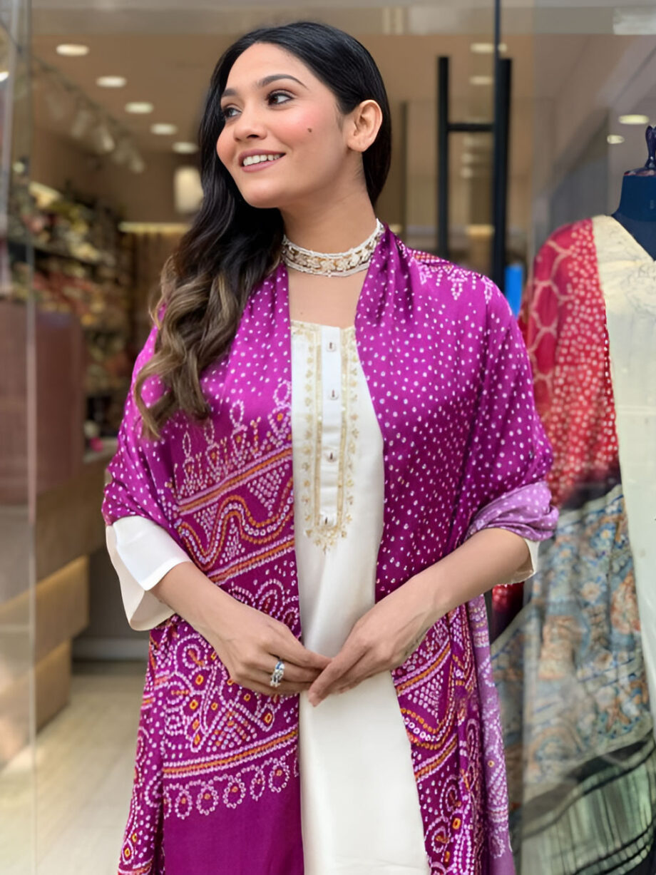 Cream Colour Viscose Chanderi Silk Suit Set